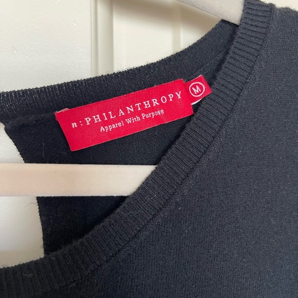 n:PHILANTHROPY Black Sleeveless Knit Jumpsuit - Picture 4 of 10